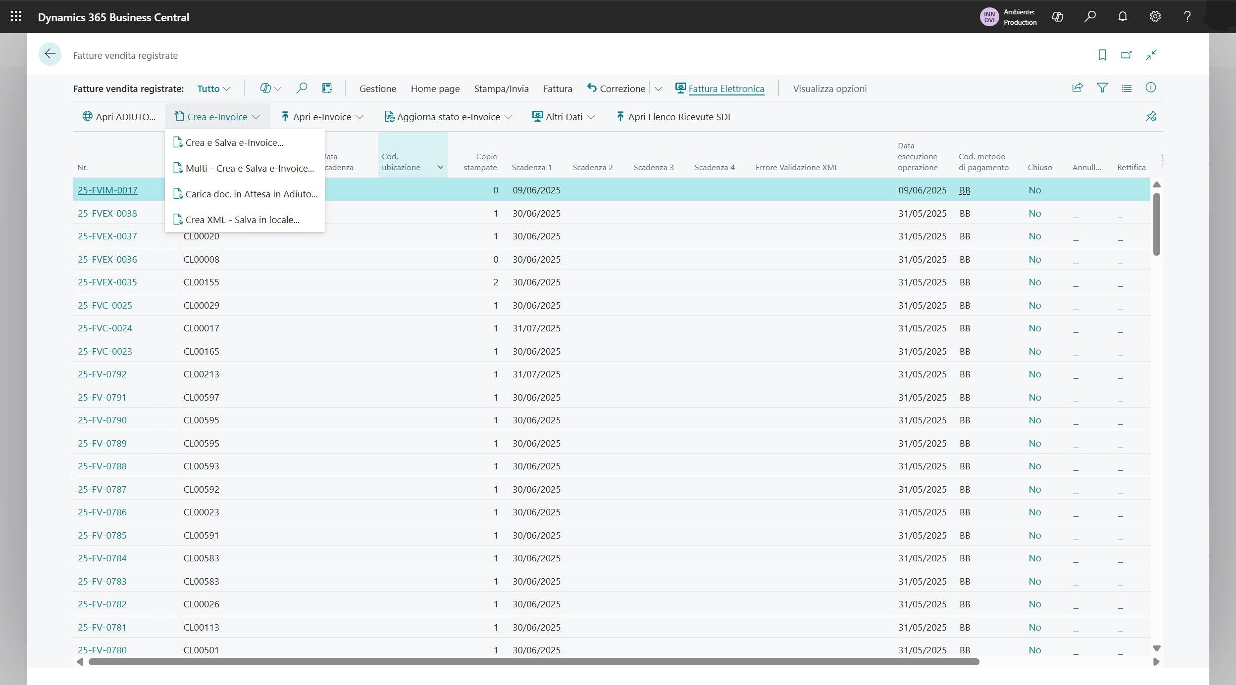 Fatturazione Elettronica Business Central Innovio